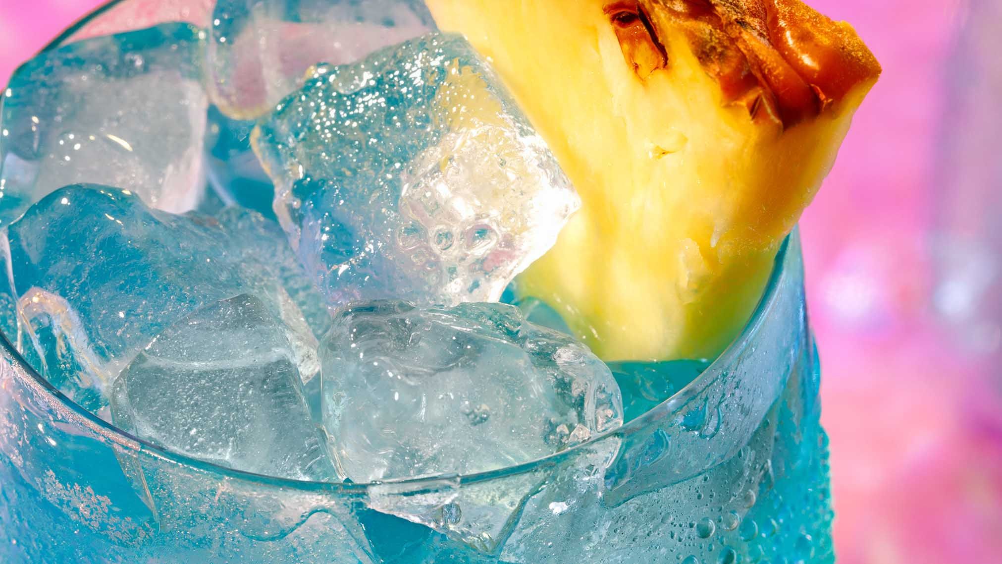 Malibu Blue Hawaiian Cocktail with Pineapple