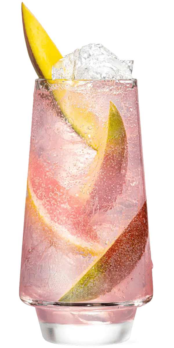 Malibu mango and pink grapefruit soda