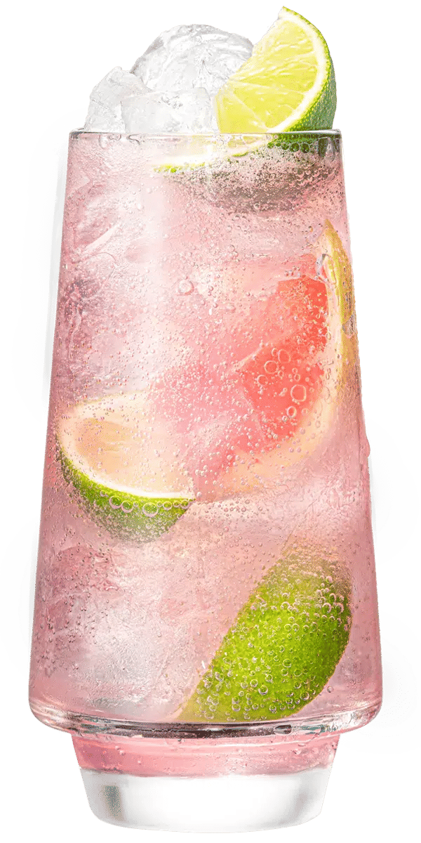 Malibu original with pink grapefruit soda