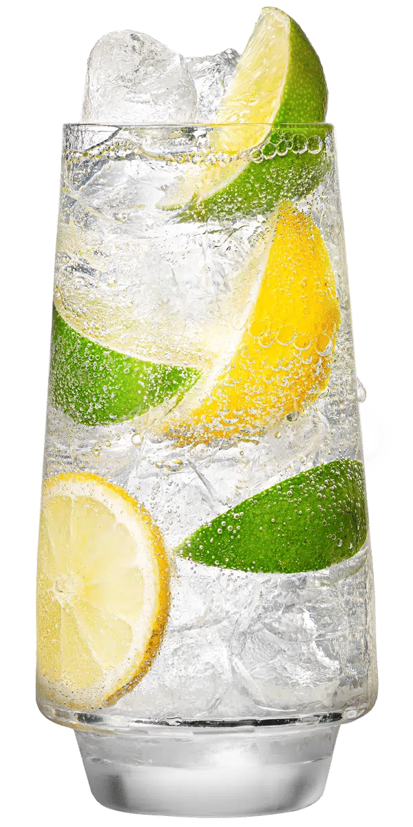 Malibu original and lemon lime soda