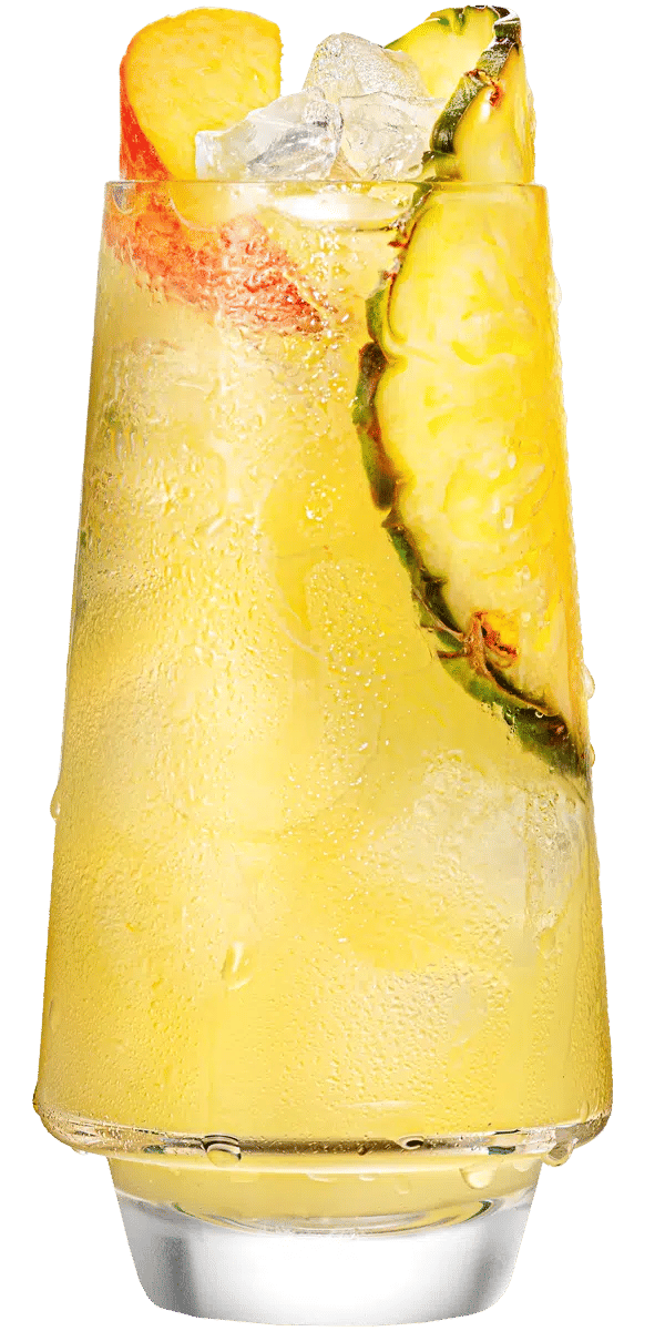Malibu peach and pineapple juice