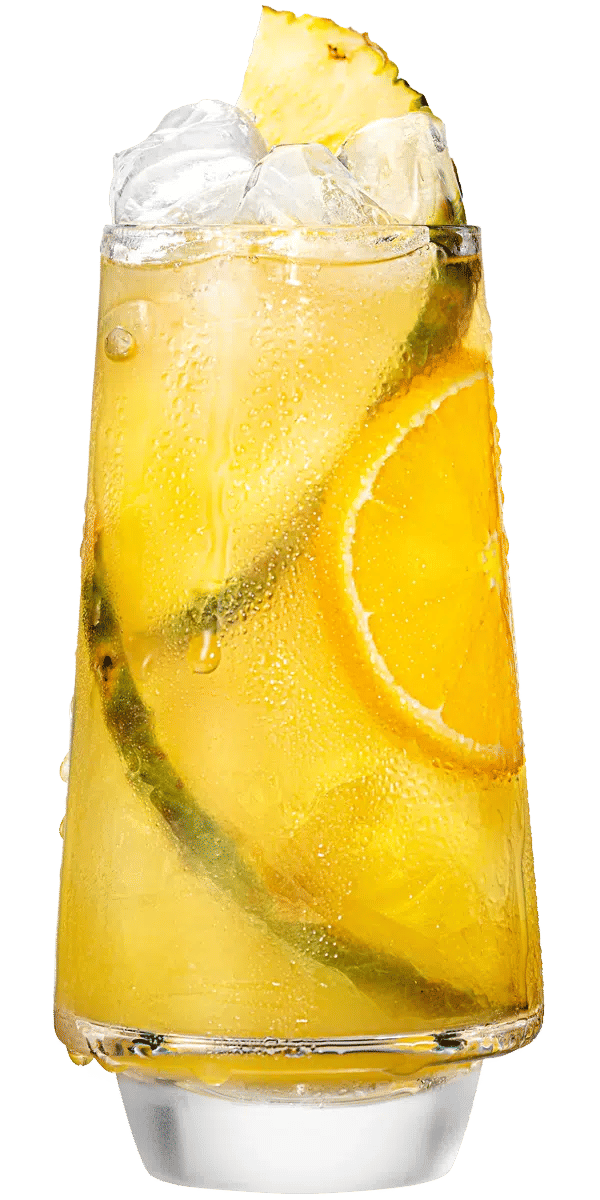Malibu pineapple with orange juice