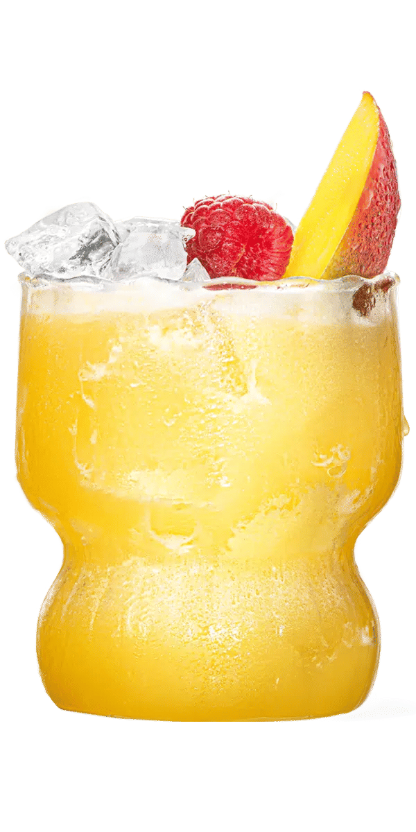 Malibu raspberry and mango mixer