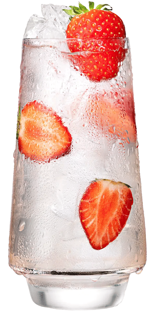 Malibu strawberry with coconut water