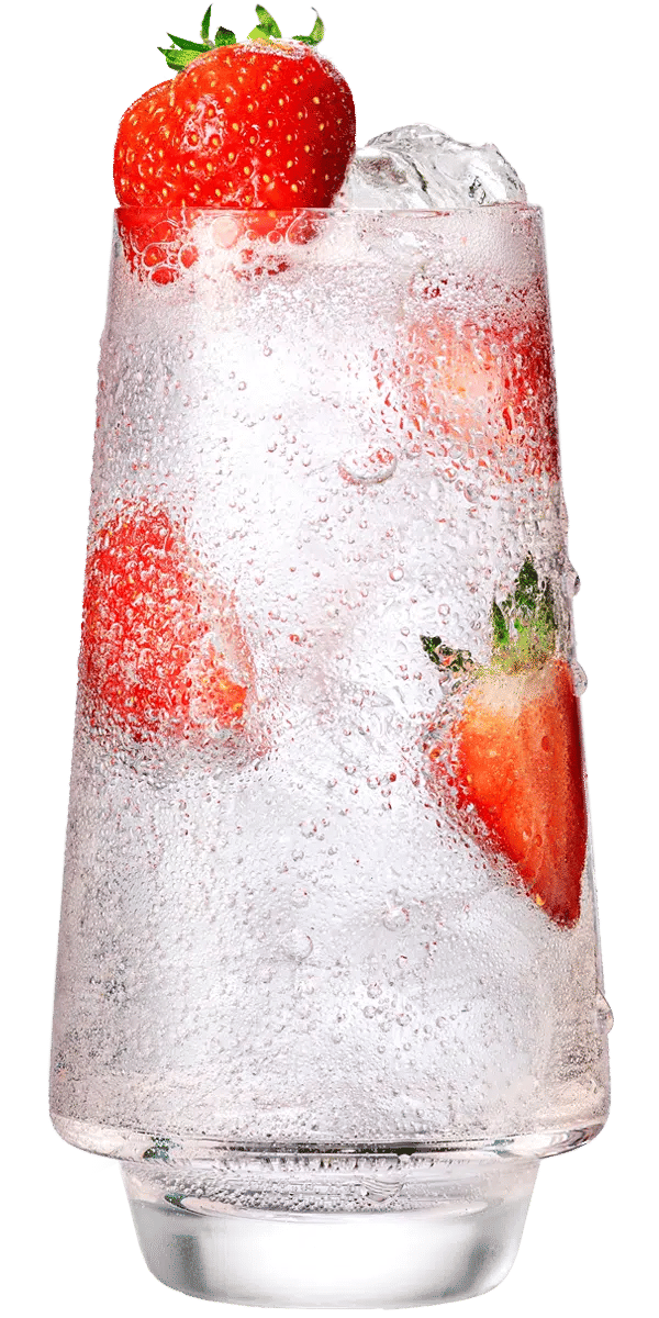 Malibu strawberry and soda