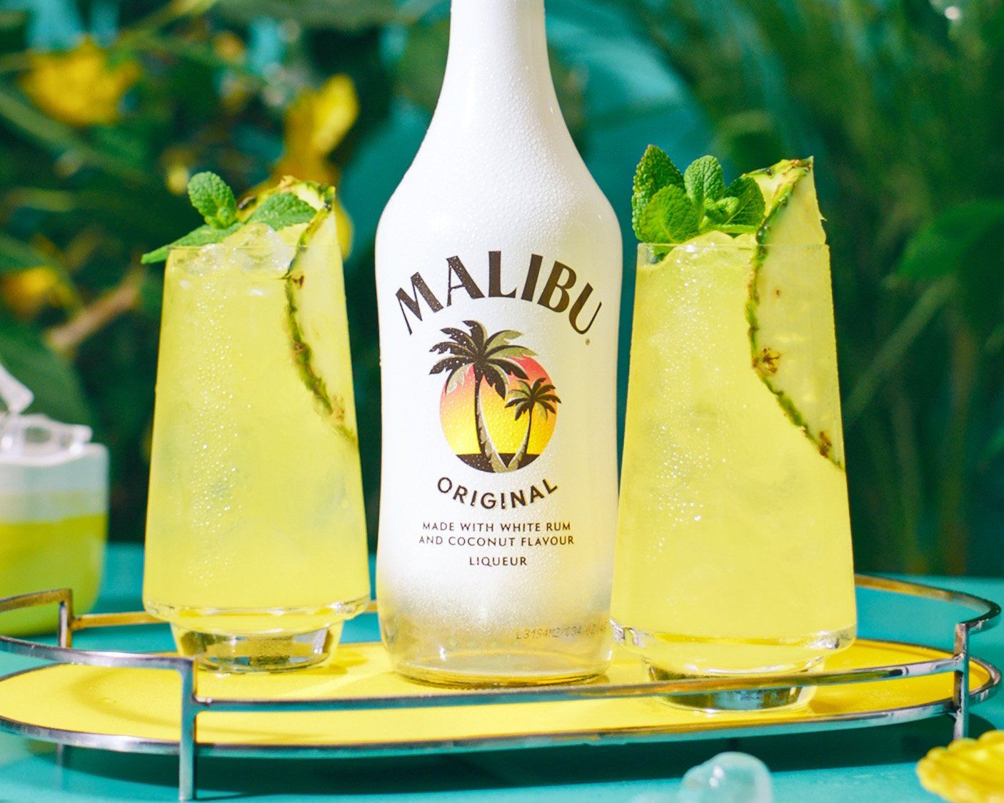 Malibu and pineapple juice