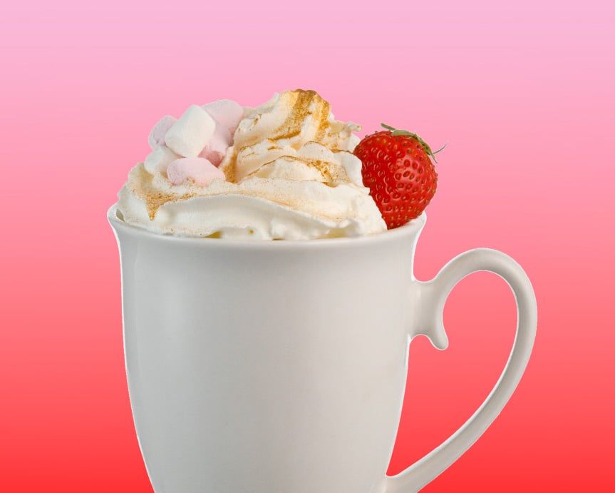 Strawberry hot chocolate
