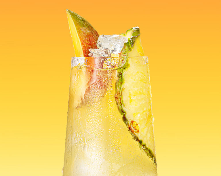 Malibu mango and pineapple juice
