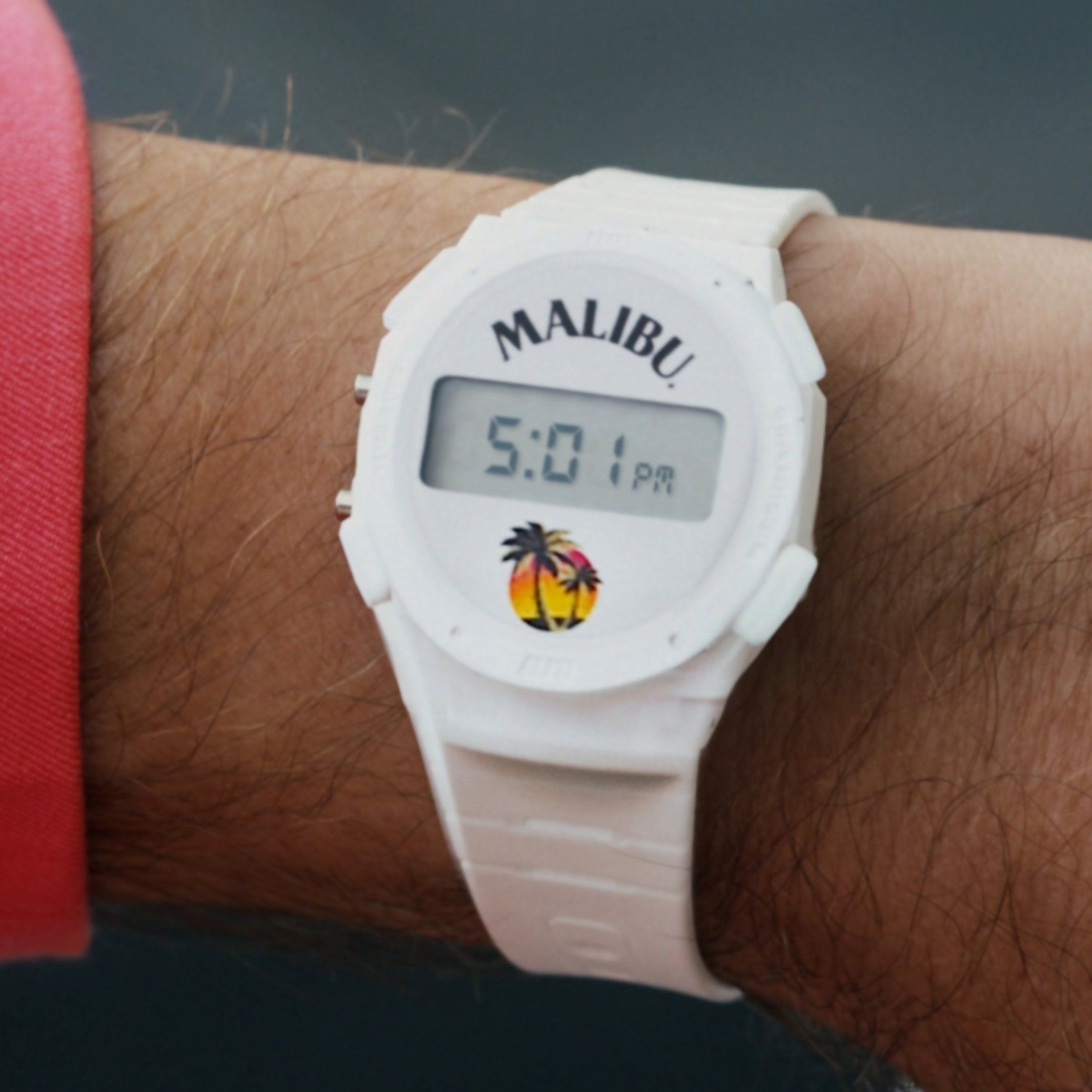 Arm with clock to show it's time to clock off