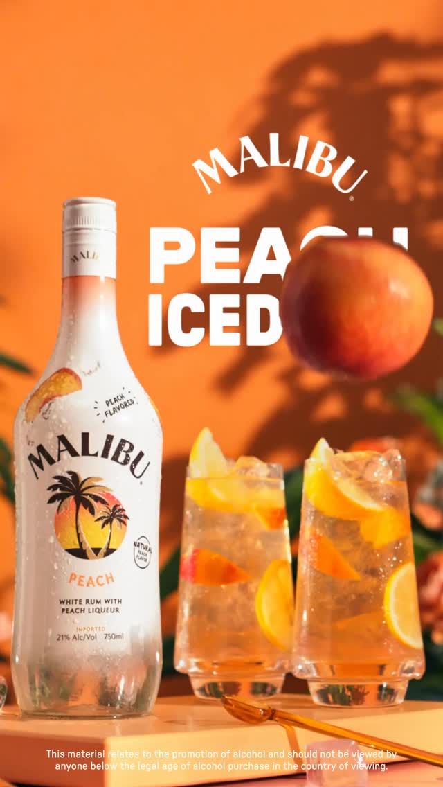 Malibu peach ice tea drinks