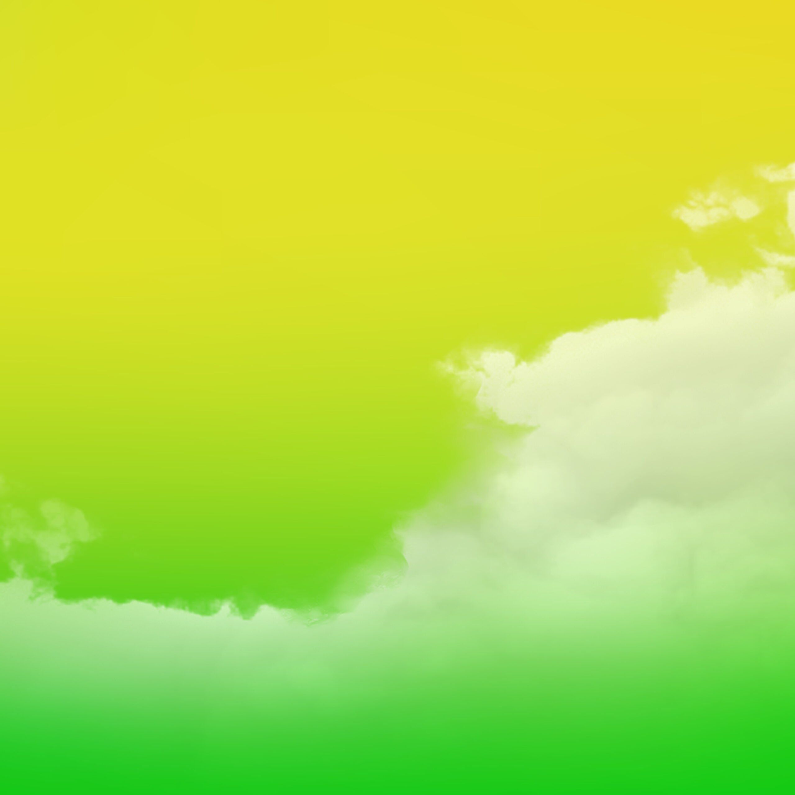 Green Gradient background with clouds