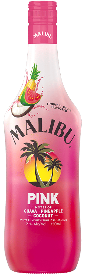 Malibu Pink Bottle against a transparent background