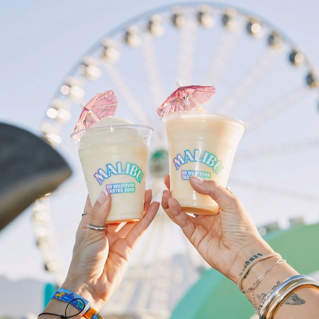 Malibu frozen pina coladas at stagecoach