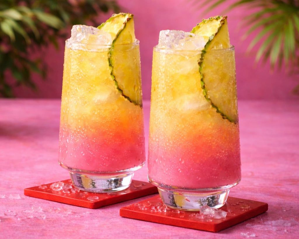 Malibu Pink and Pineapple Juice