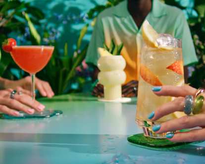 3 refreshing and good looking Malibu drinks served in different glasses