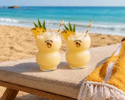 Beach Drinks Malibu Pina Coladas