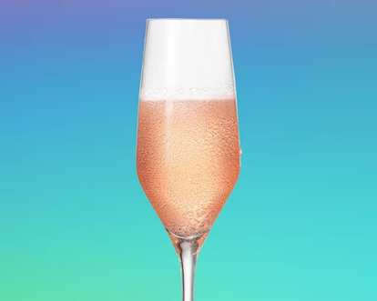 A champagne glass of Malibu Fizz