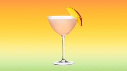 Malibu Mango Beachside drink on background