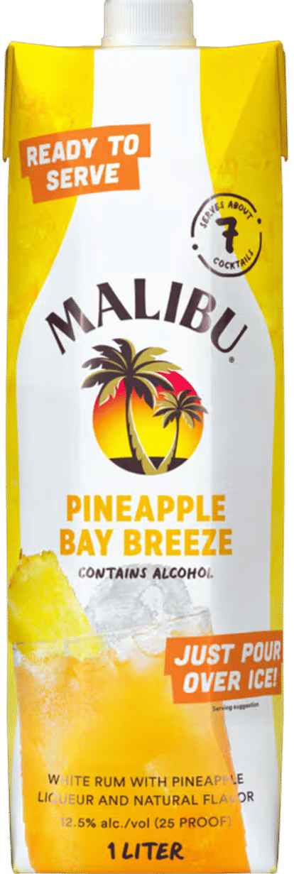 Malibu Pineapple Bay Breeze ready to serve