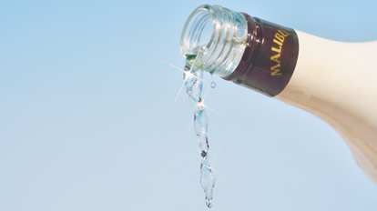 Malibu Poured Out Of Bottle