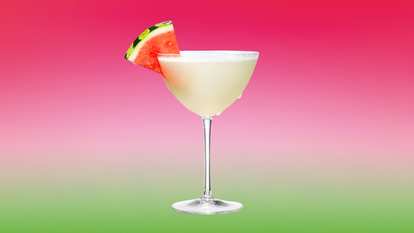 Malibu Watermelon Daiquiri served blended with fresh watermelon, lime, and ice for a smooth, juicy tropical twist on the classic daiquiri.