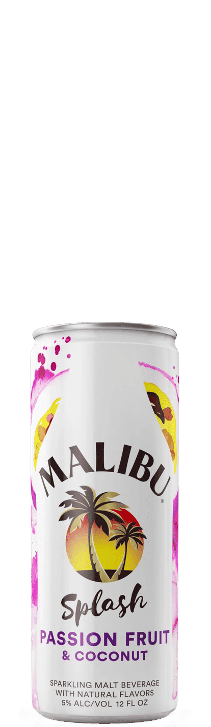 Malibu passionfruit coconut splash can