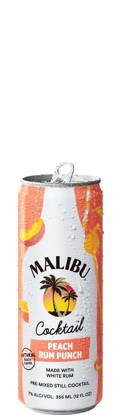 Malibu Peach Rum Punch can